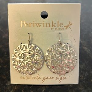 Periwinkle by Barlow Earrings | Intricate Silver Cutouts